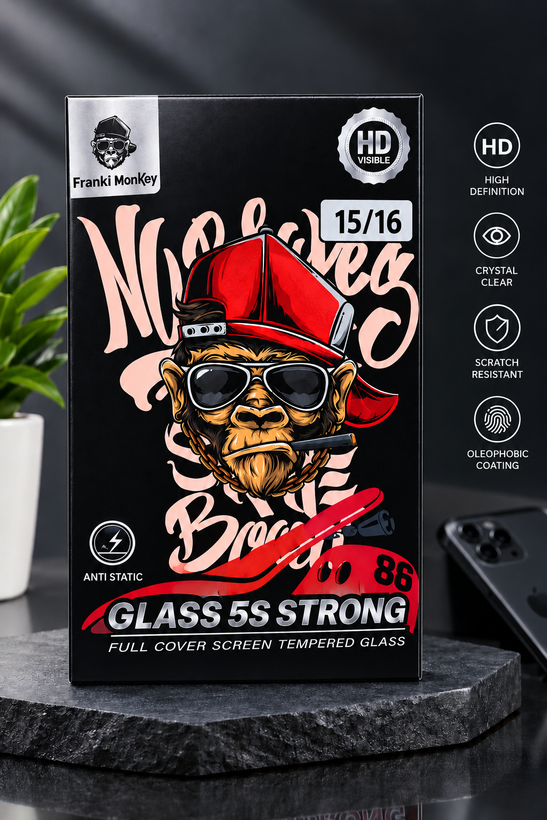 گلس پانکی مانکی HD visible مناسب گوشی آیفون iphone 15/16